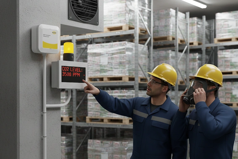 Industrial CO₂ transmitter with robust enclosure