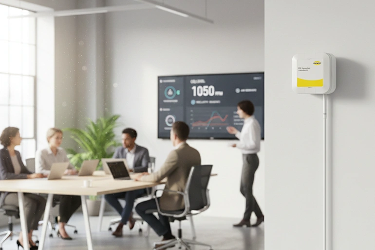 Polwax CO₂ Transmitter for industrial air quality monitoring