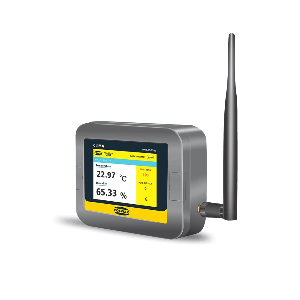 Polwax GSM Data Logger for remote temperature and humidity monitoring using cellular network connectivity